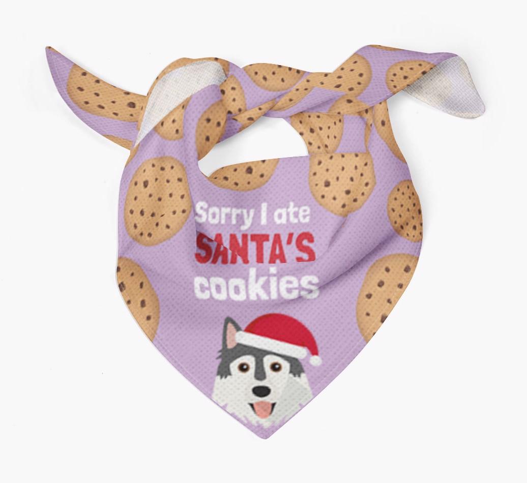 I Ate Santa's Cookies : Personalized {breedFullName} Christmas Bandana