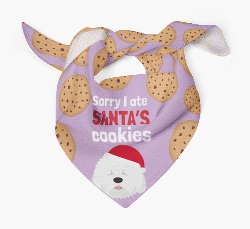 I Ate Santa's Cookies : Personalized {breedFullName} Christmas Bandana