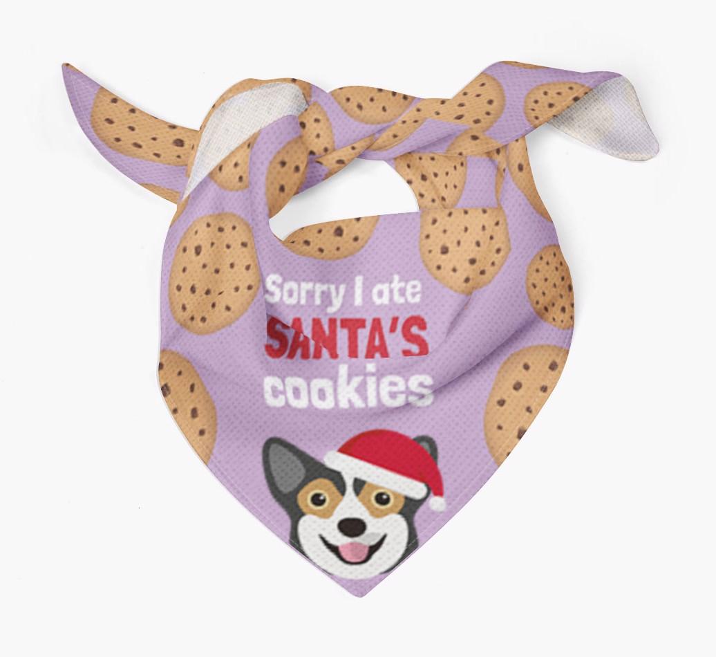 I Ate Santa's Cookies : Personalized {breedFullName} Christmas Bandana