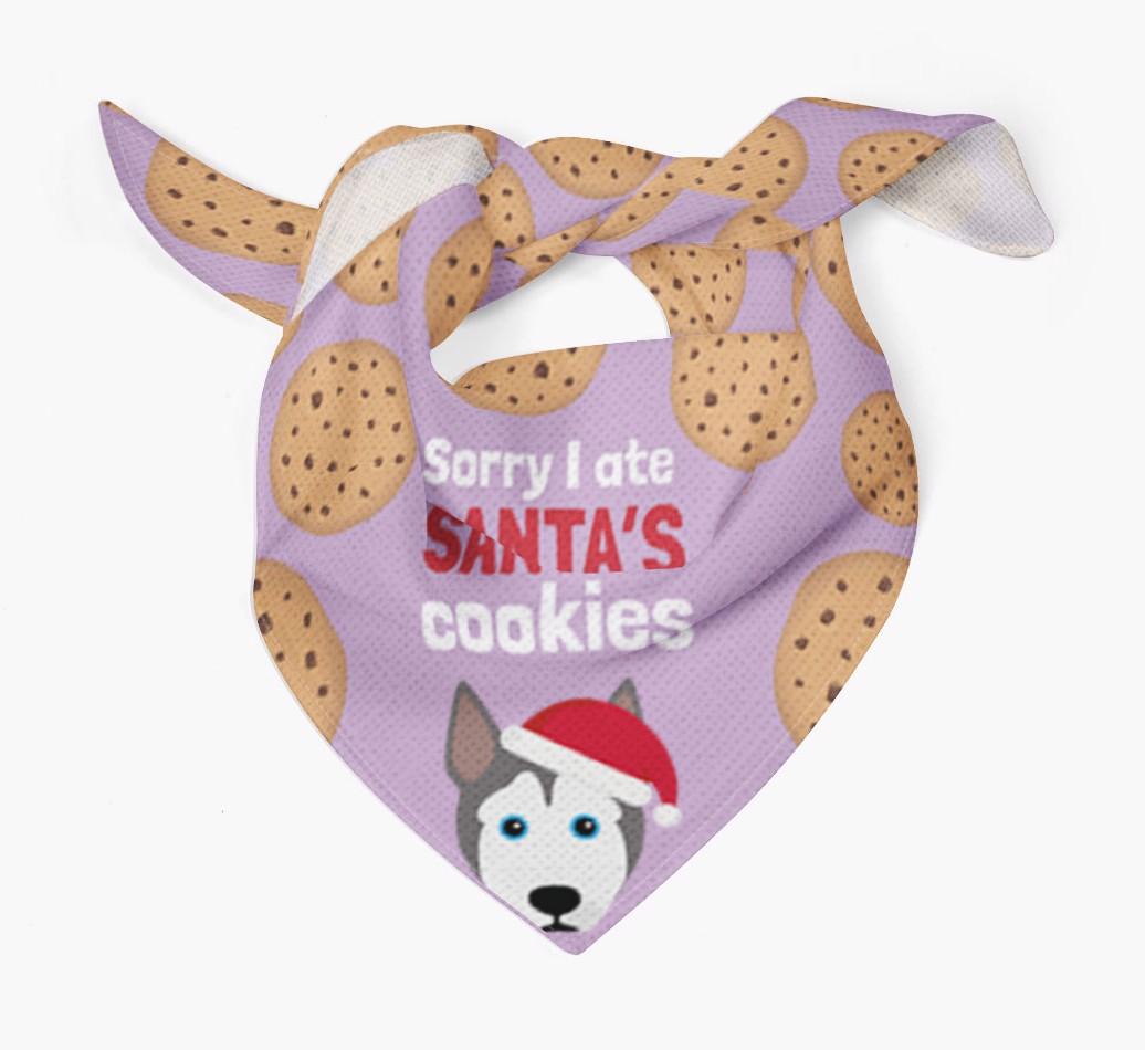 I Ate Santa's Cookies : Personalized {breedFullName} Christmas Bandana