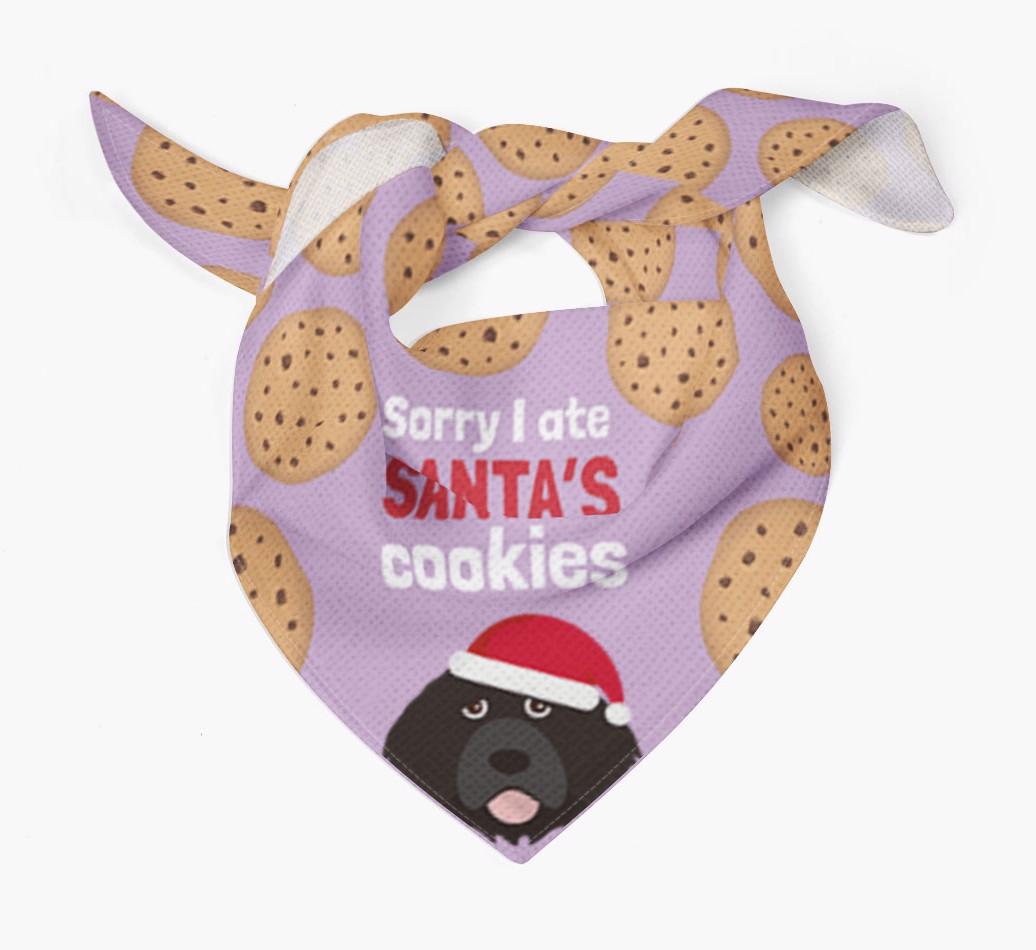 I Ate Santa's Cookies : Personalized {breedFullName} Christmas Bandana