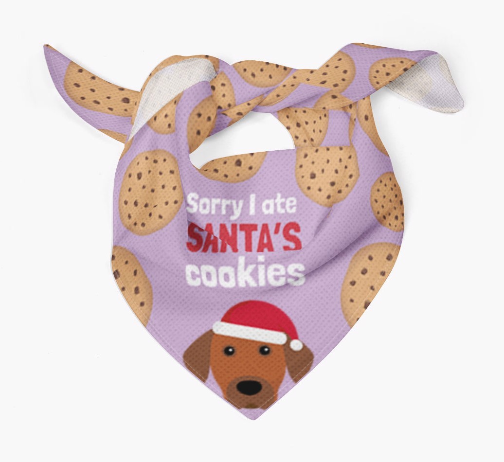 I Ate Santa's Cookies : Personalized {breedFullName} Christmas Bandana
