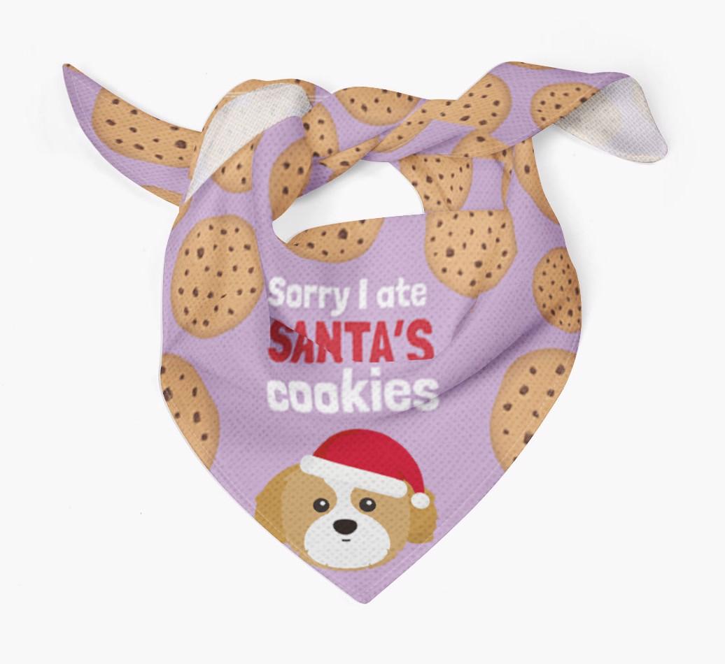 I Ate Santa's Cookies : Personalized {breedFullName} Christmas Bandana