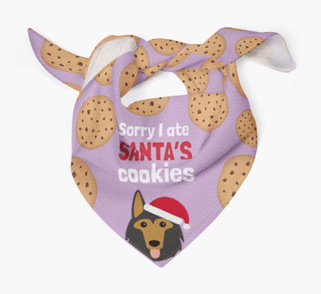 I Ate Santa's Cookies : Personalized {breedFullName} Christmas Bandana