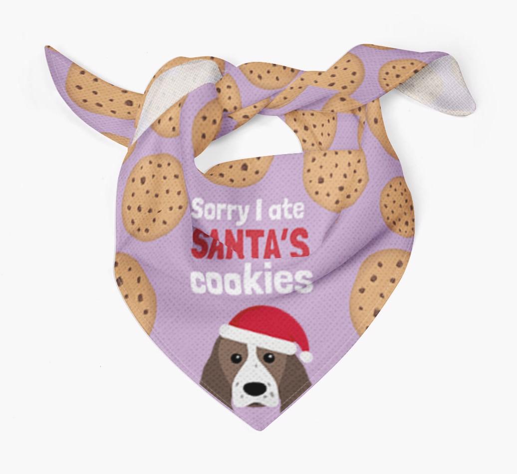 I Ate Santa's Cookies : Personalized {breedFullName} Christmas Bandana