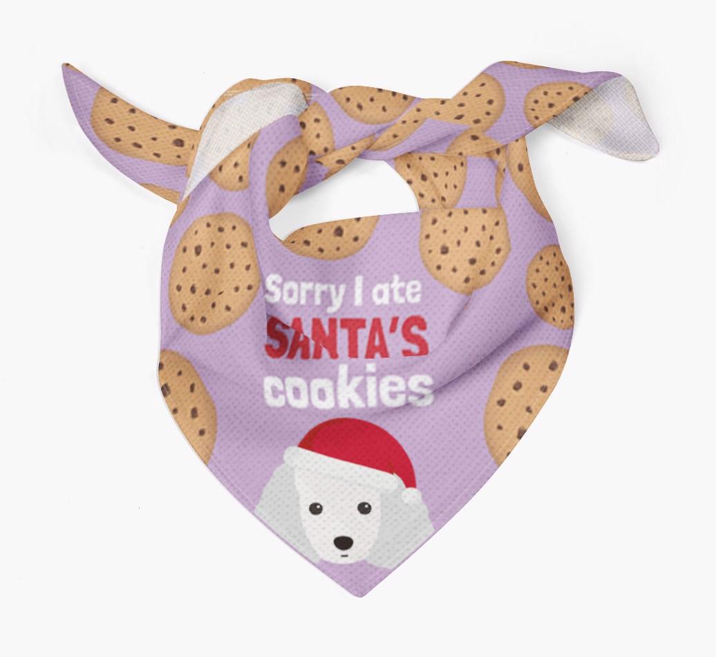 I Ate Santa's Cookies : Personalized {breedFullName} Christmas Bandana