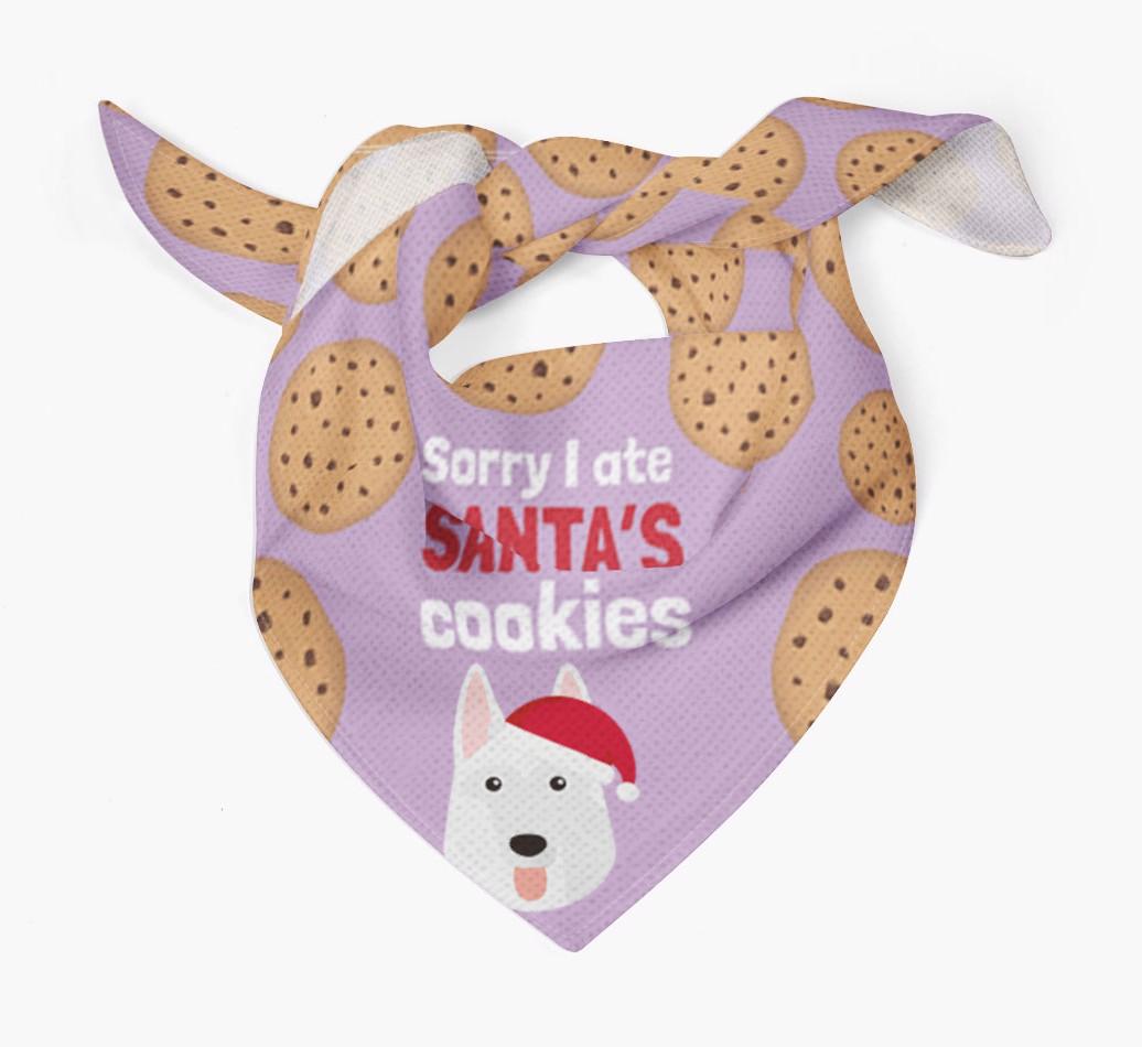 I Ate Santa's Cookies : Personalized {breedFullName} Christmas Bandana