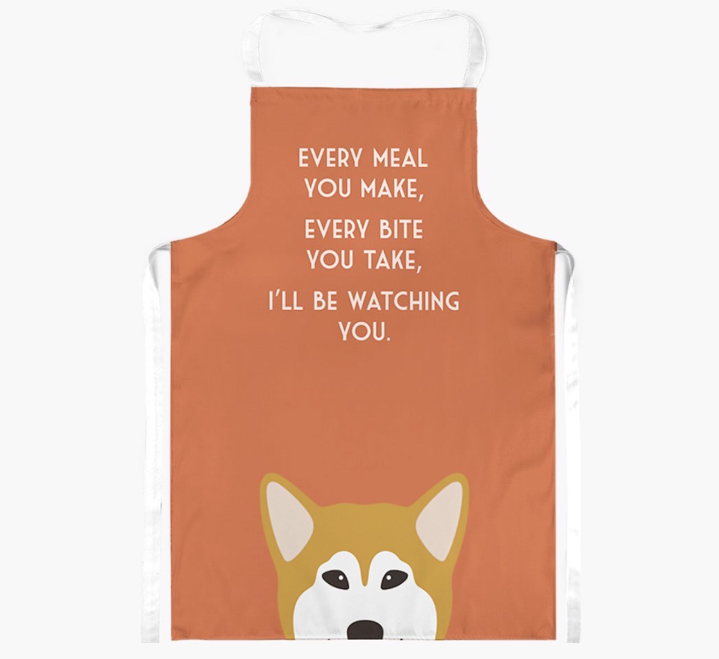 I'll Be Watching You: Personalised {breedFullName} Apron