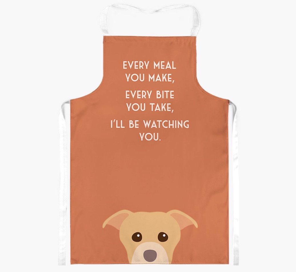 I'll Be Watching You: Personalised {breedFullName} Apron