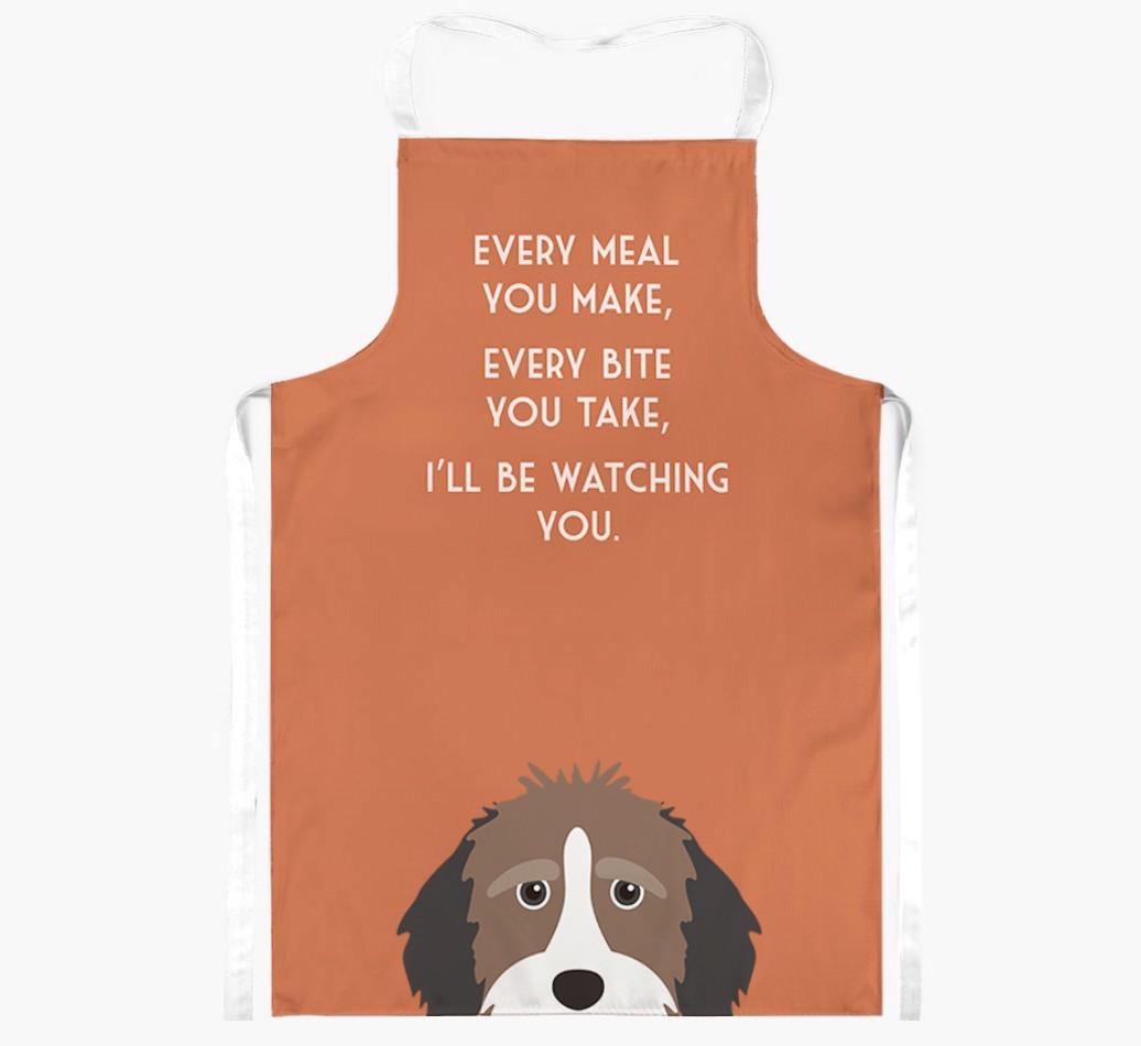 I'll Be Watching You: Personalised {breedFullName} Apron