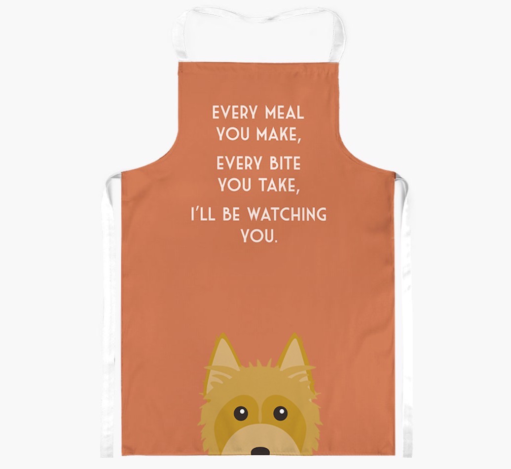 I'll Be Watching You: Personalised {breedFullName} Apron