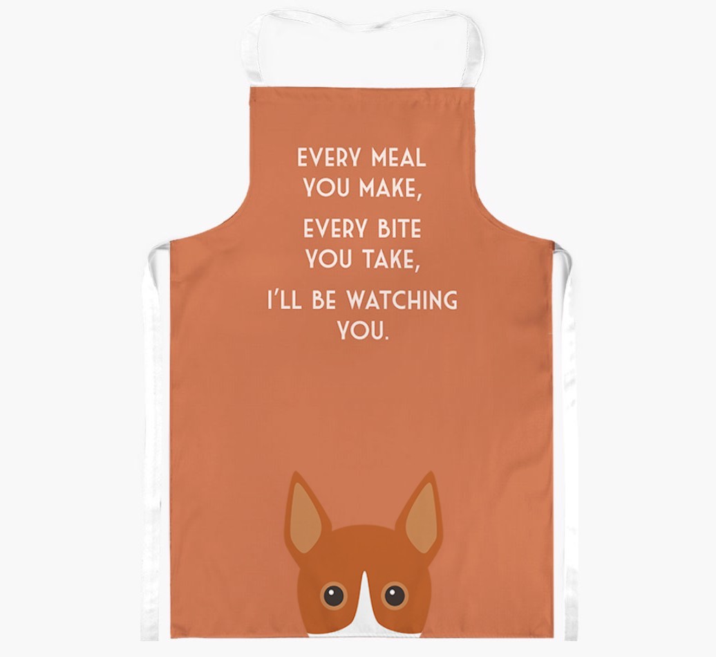 I'll Be Watching You: Personalised {breedFullName} Apron