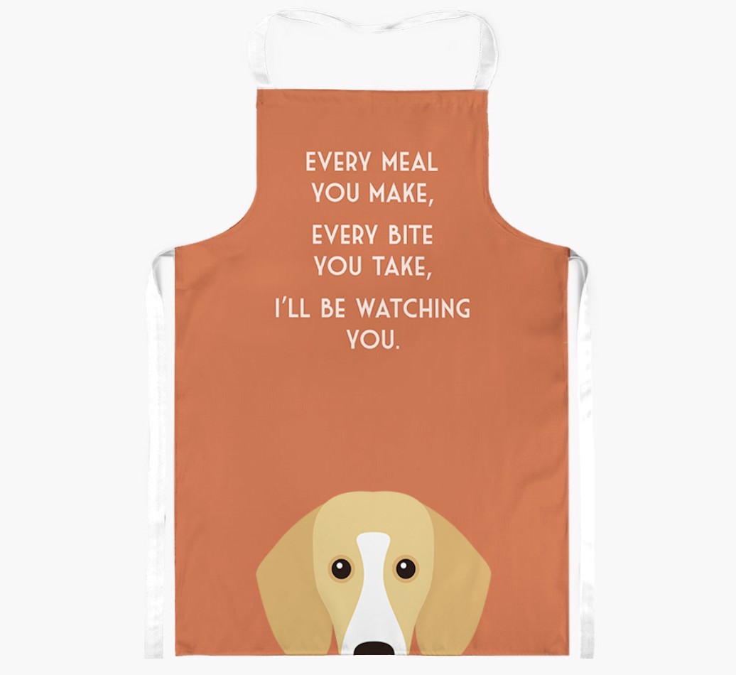 I'll Be Watching You: Personalised {breedFullName} Apron
