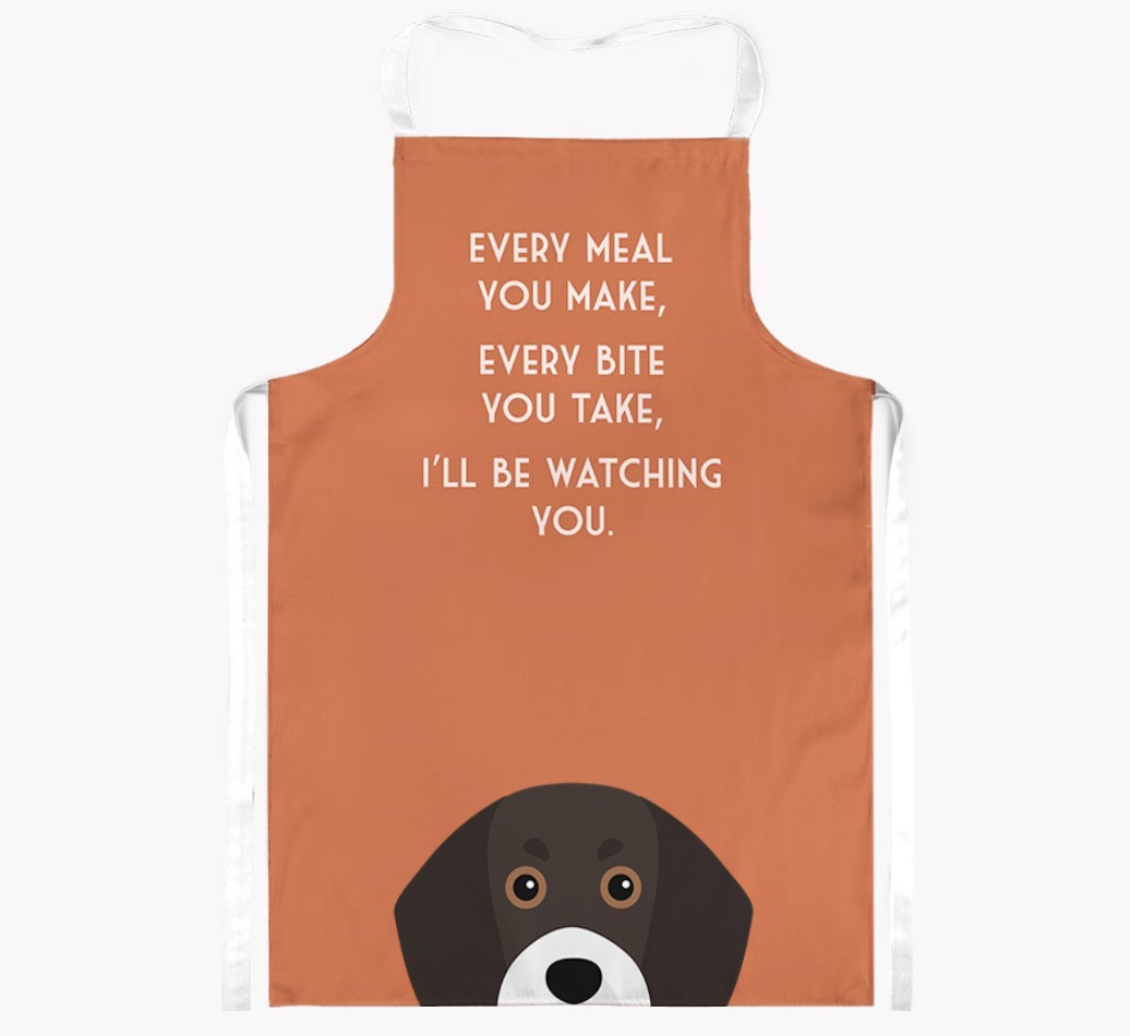 I'll Be Watching You: Personalised {breedFullName} Apron