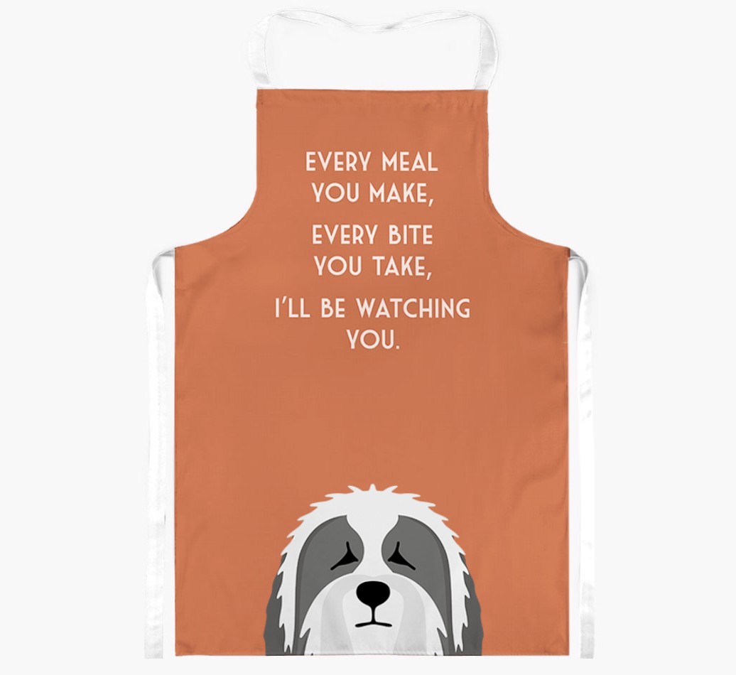 I'll Be Watching You: Personalized {breedFullName} Apron