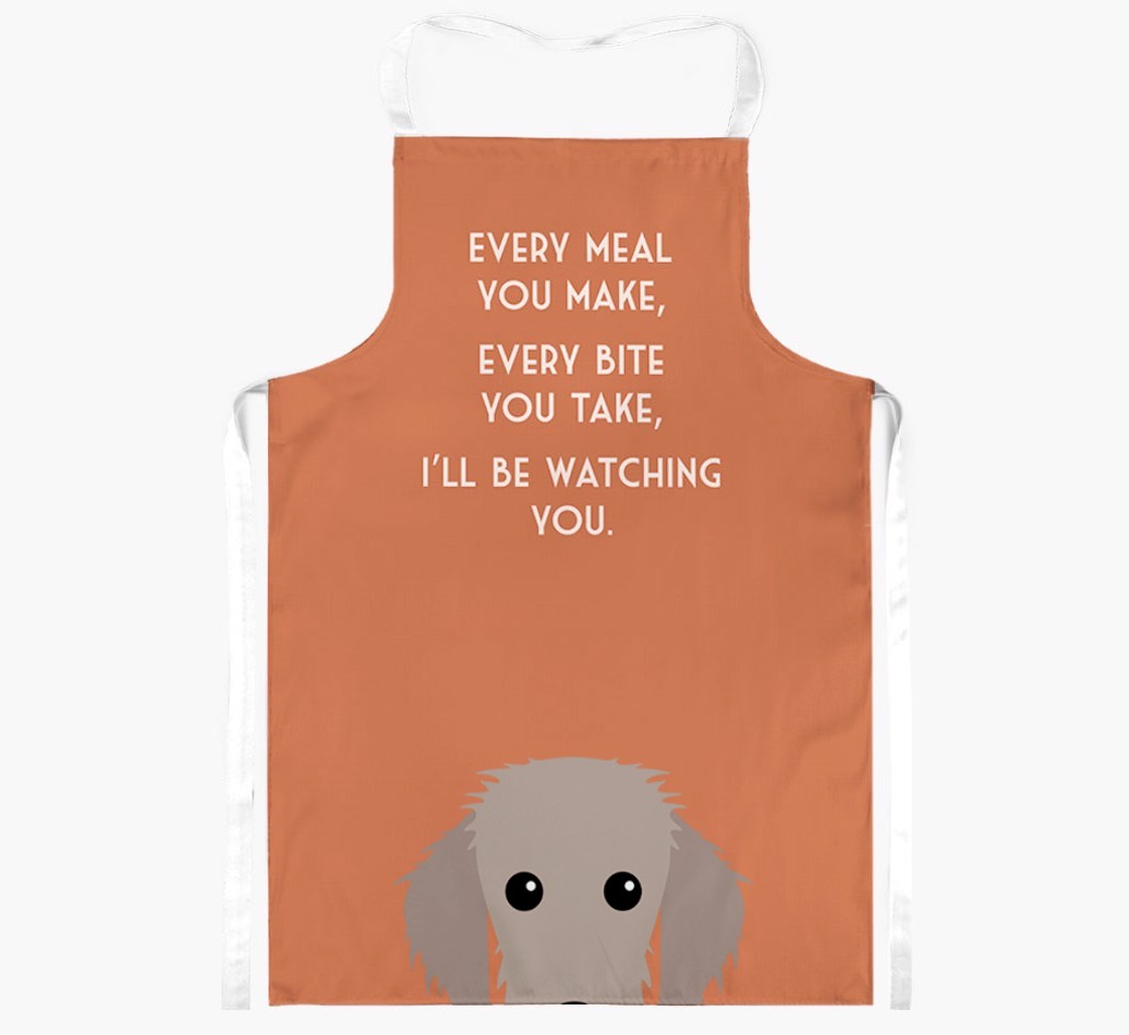 I'll Be Watching You: Personalized {breedFullName} Apron