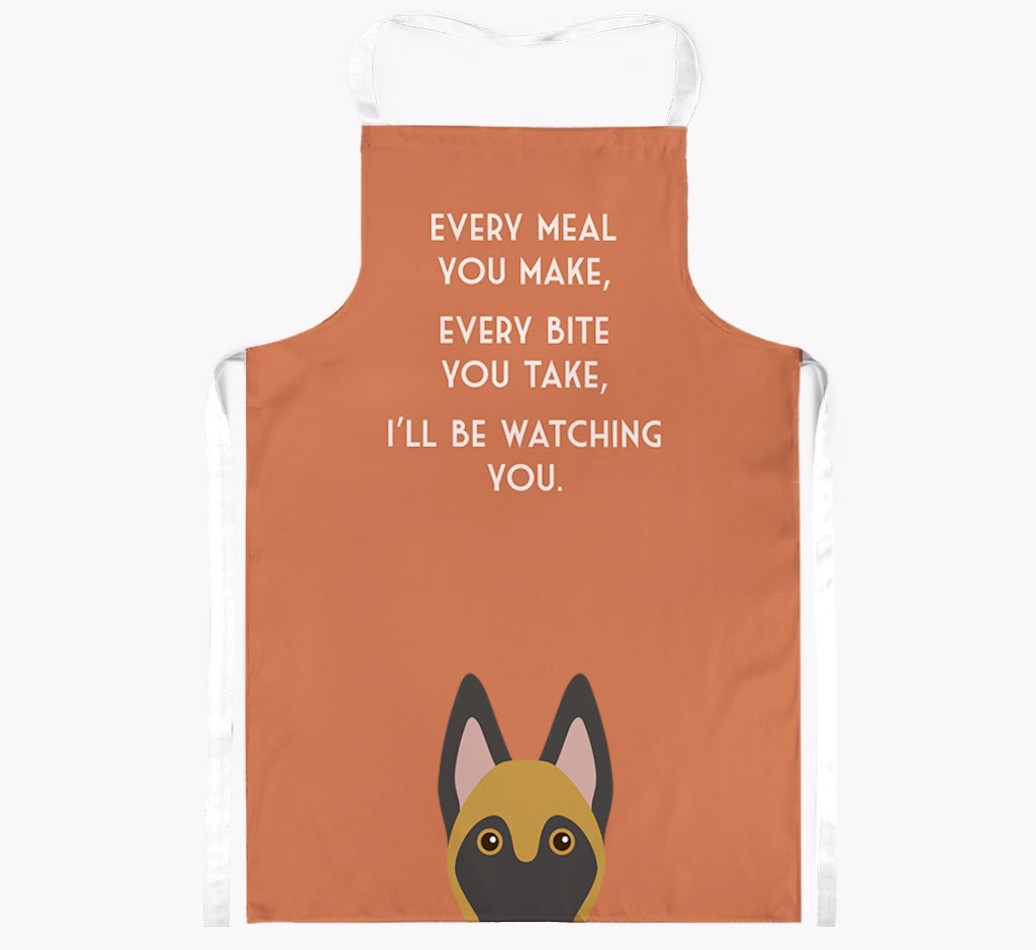 I'll Be Watching You: Personalised {breedFullName} Apron