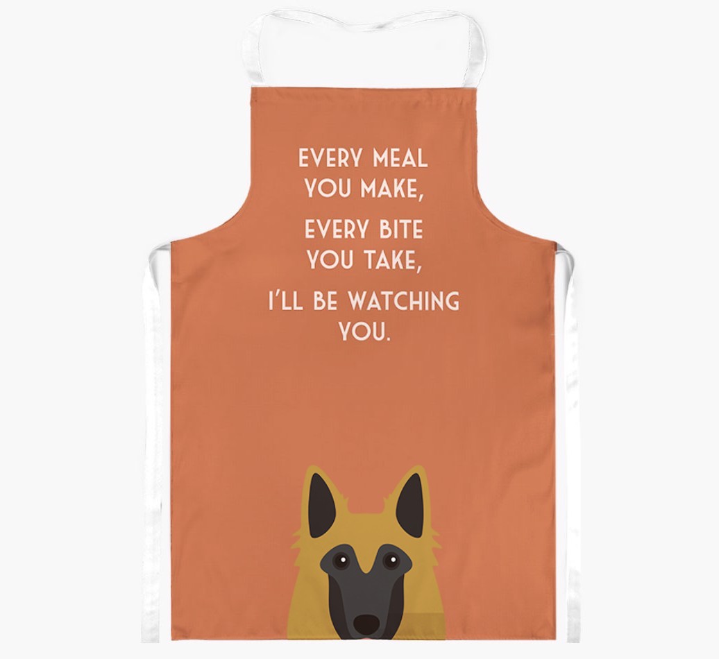 I'll Be Watching You: Personalised {breedFullName} Apron