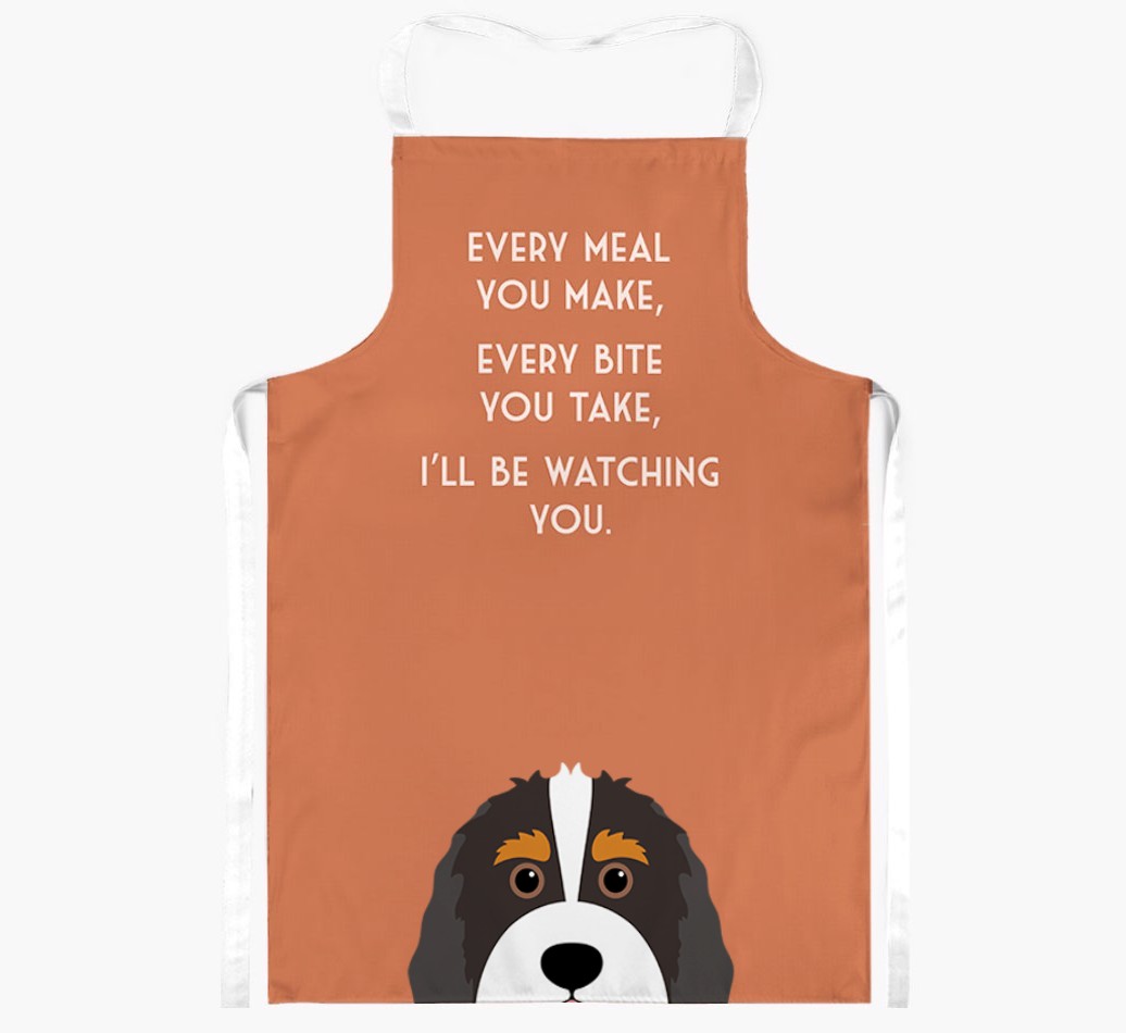 I'll Be Watching You: Personalised {breedFullName} Apron