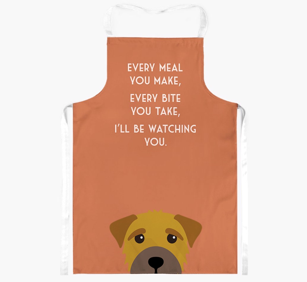 I'll Be Watching You: Personalised {breedFullName} Apron