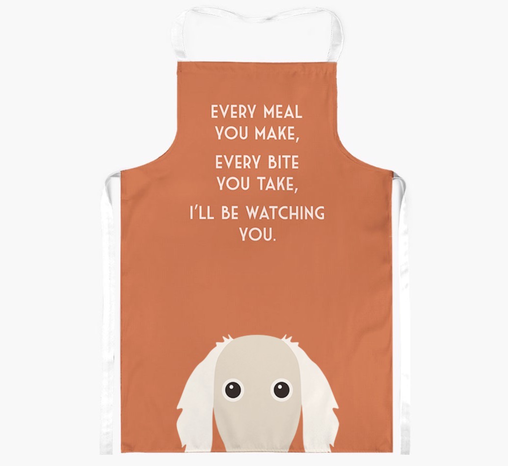 I'll Be Watching You: Personalised {breedFullName} Apron