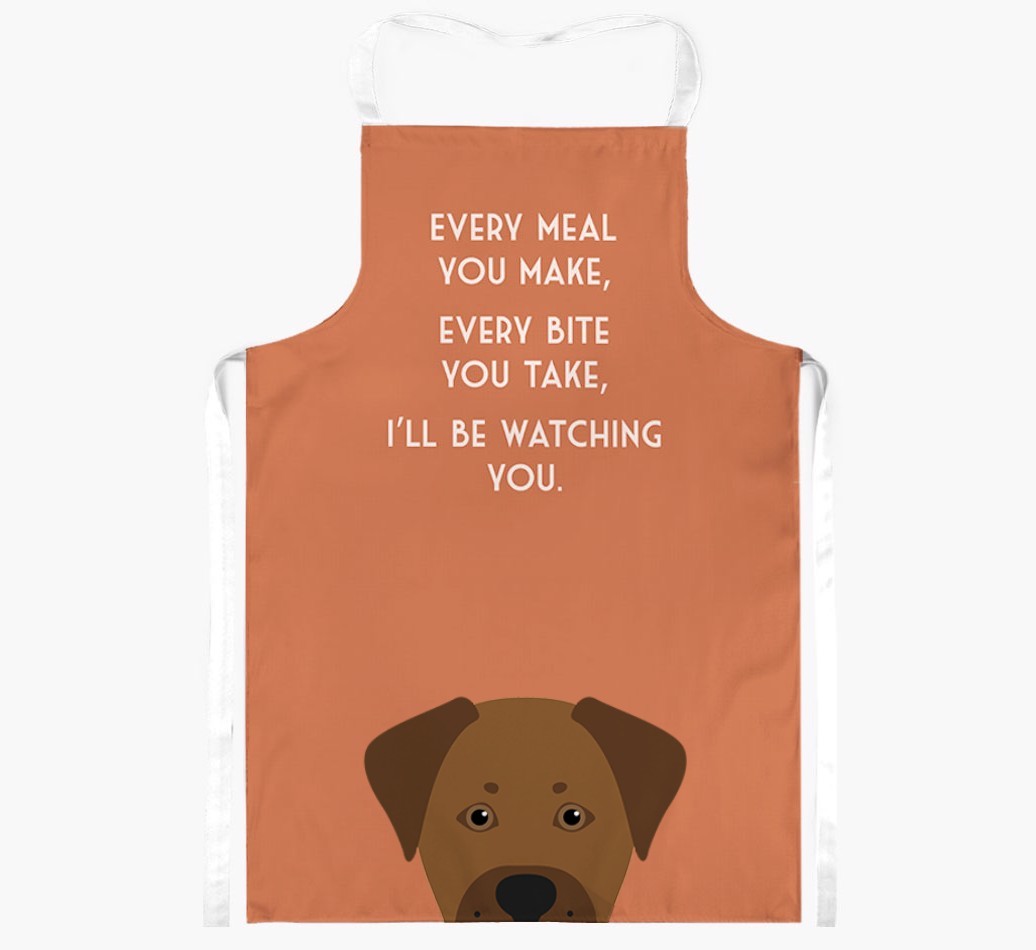 I'll Be Watching You: Personalised {breedFullName} Apron