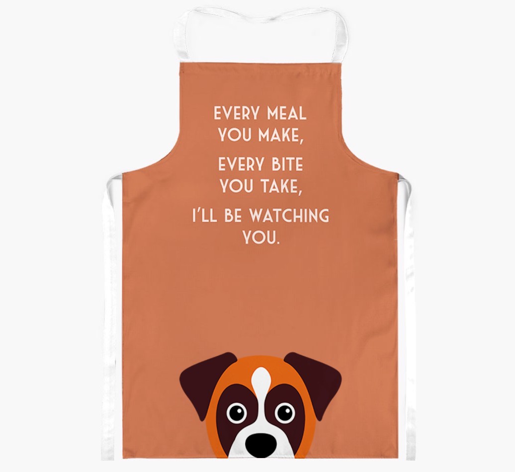 I'll Be Watching You: Personalised {breedFullName} Apron