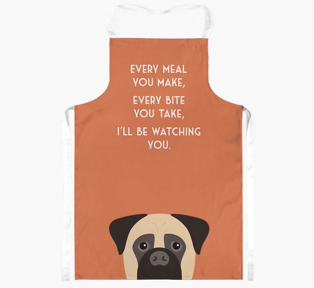 I'll Be Watching You: Personalised {breedFullName} Apron