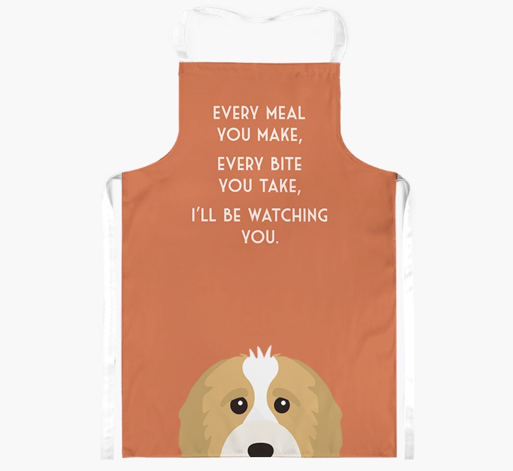 I'll Be Watching You: Personalised {breedFullName} Apron
