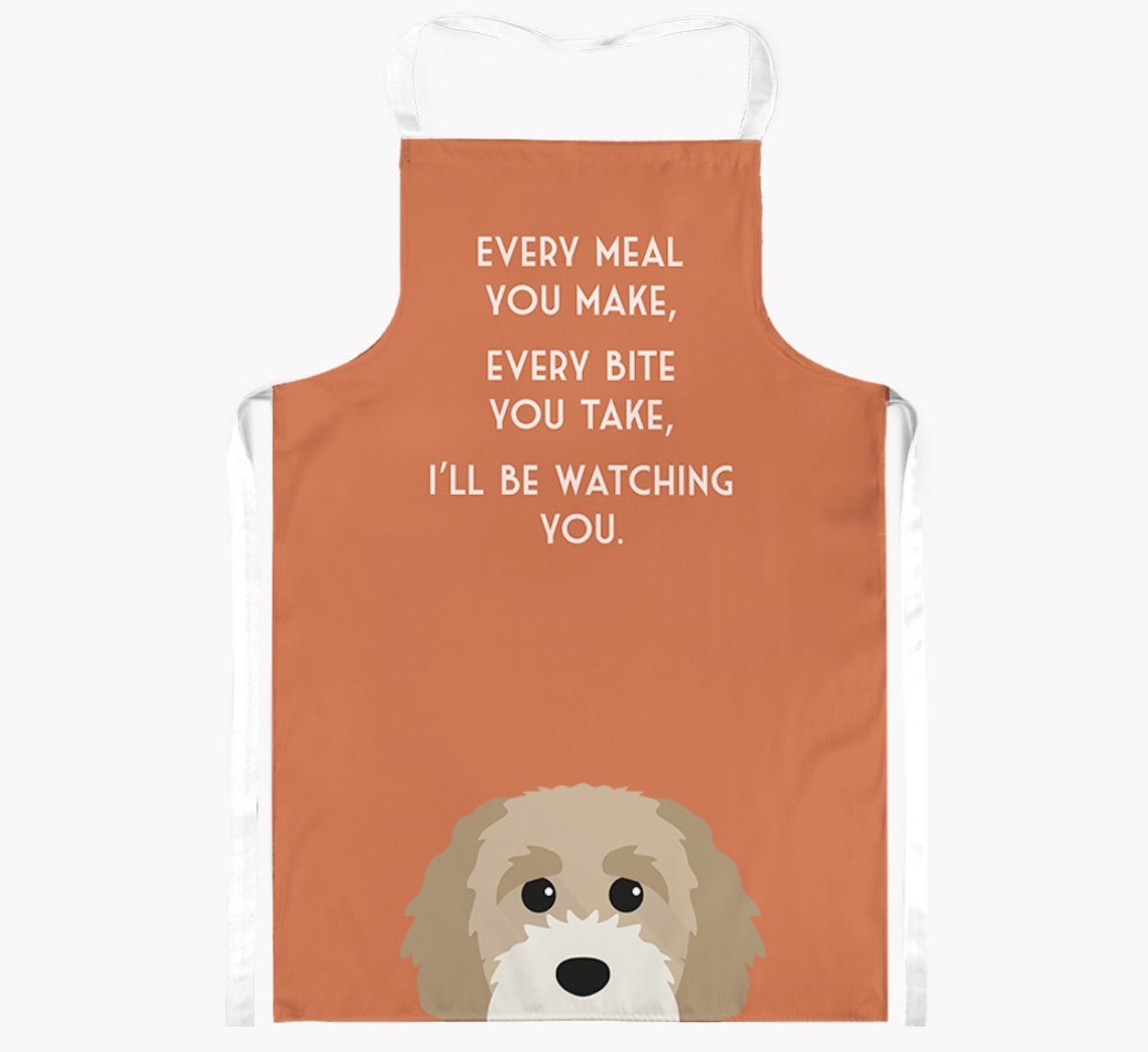 I'll Be Watching You: Personalised {breedFullName} Apron