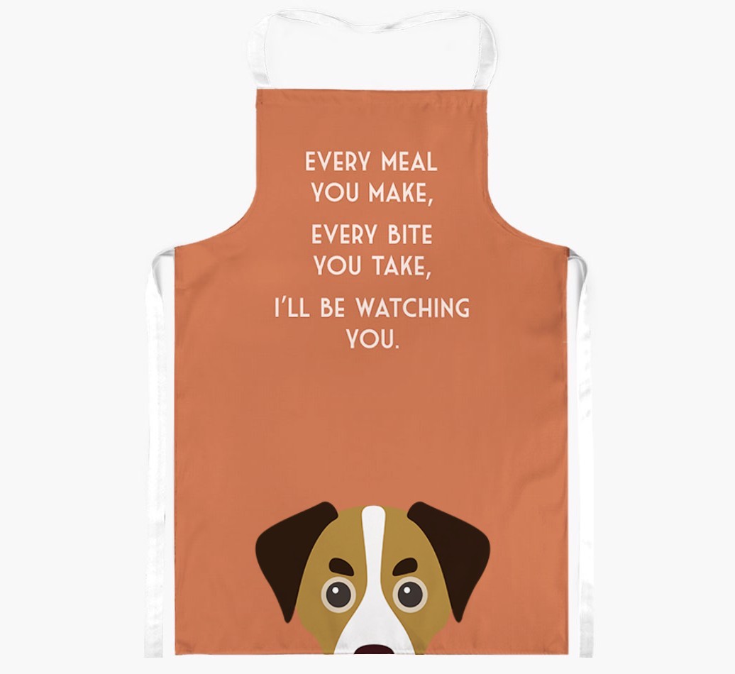 I'll Be Watching You: Personalised {breedFullName} Apron
