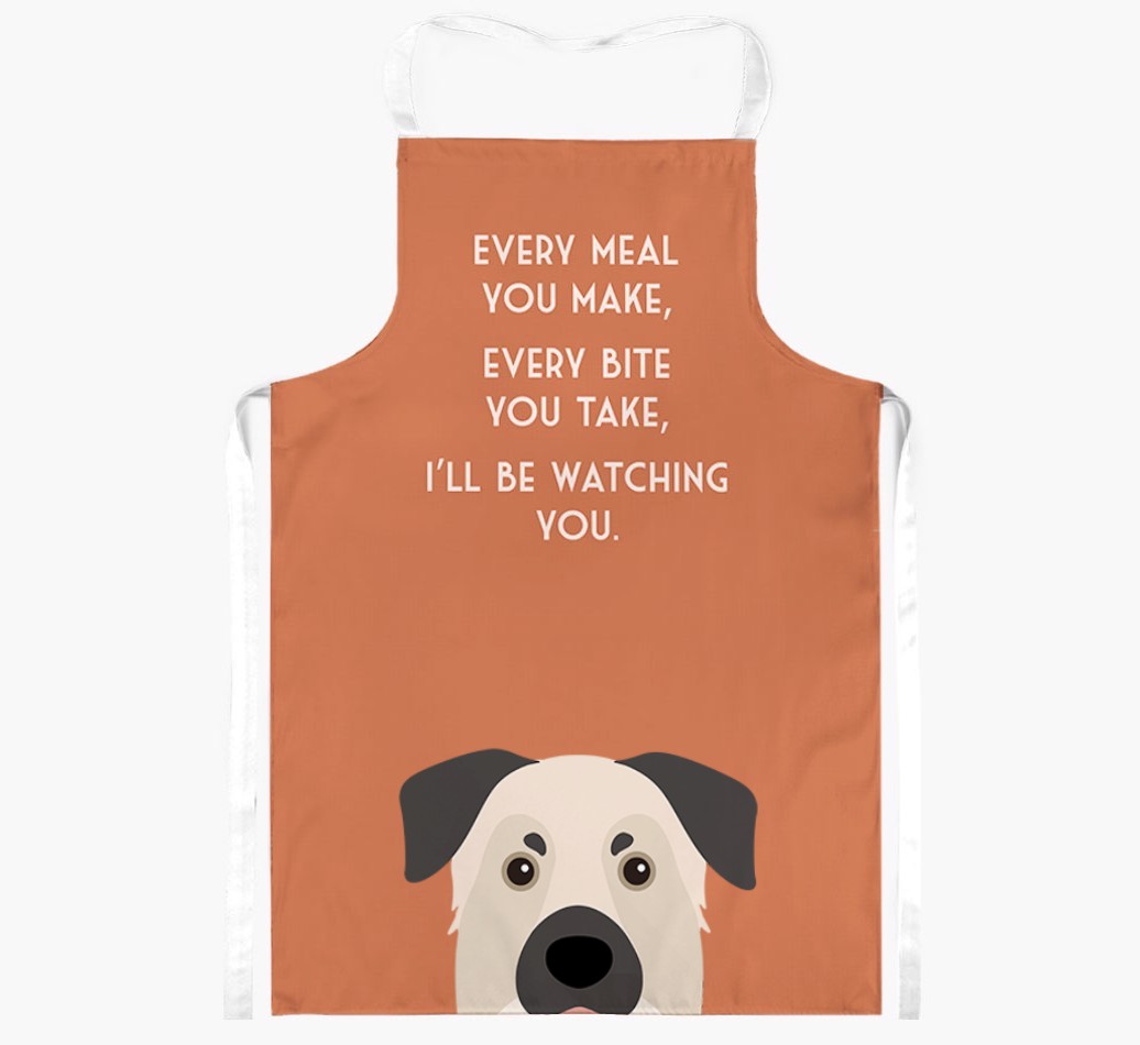 I'll Be Watching You: Personalised {breedFullName} Apron