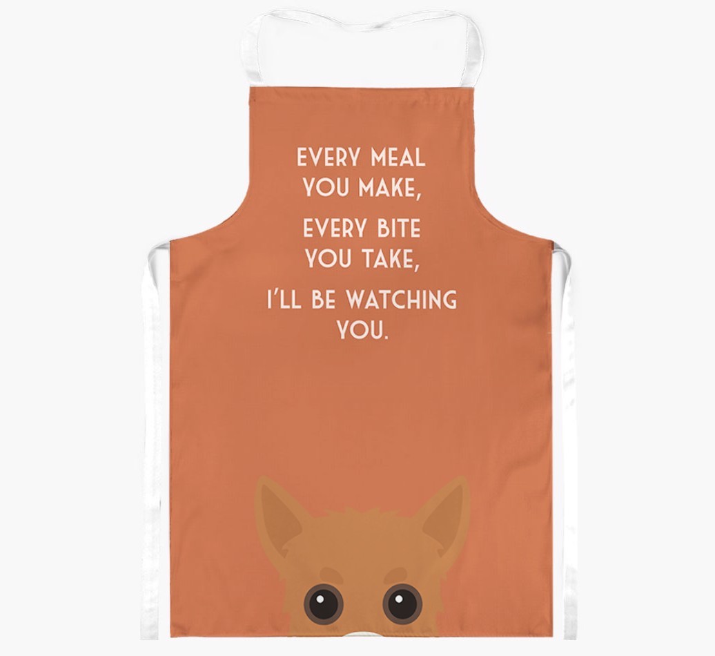 I'll Be Watching You: Personalised {breedFullName} Apron