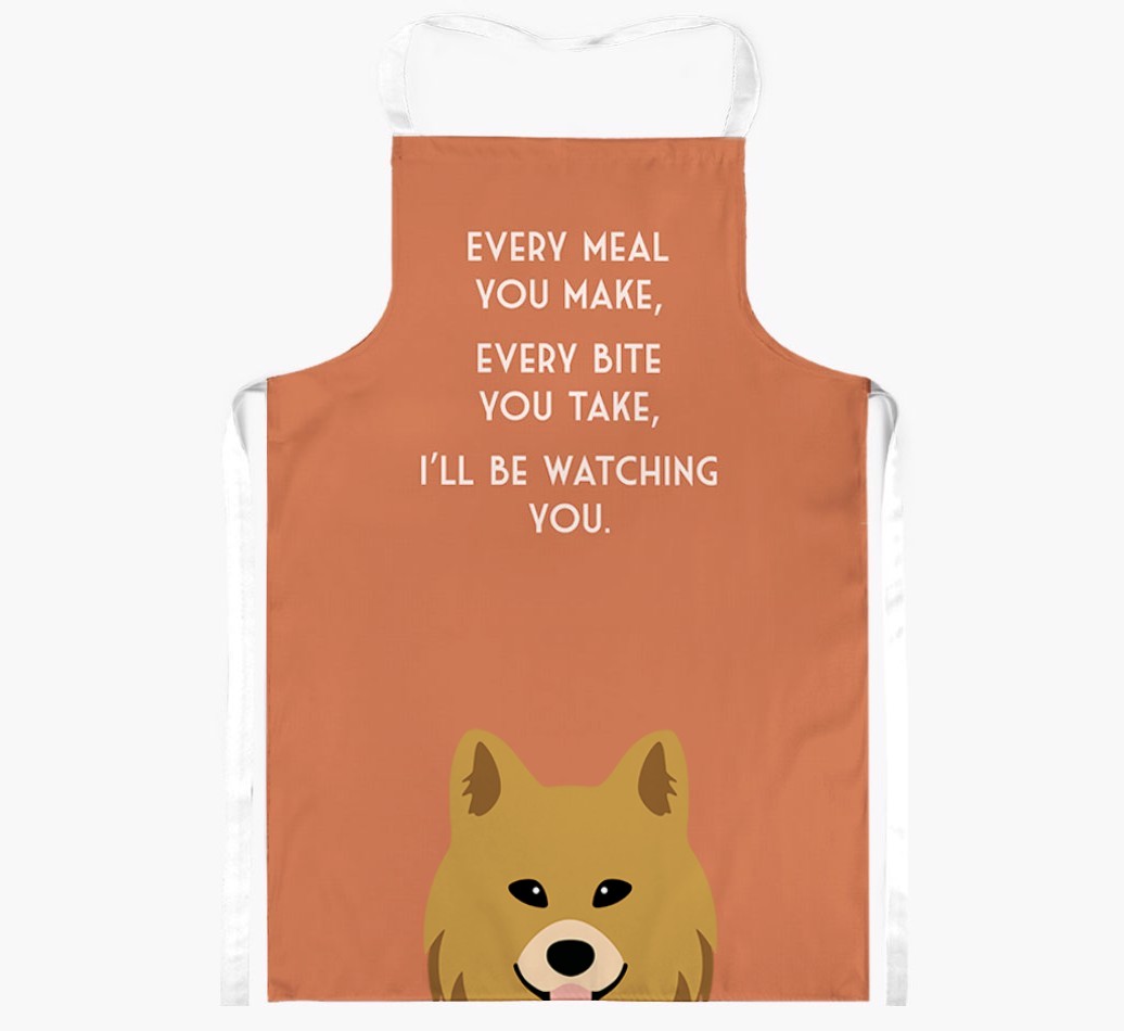 I'll Be Watching You: Personalised {breedFullName} Apron