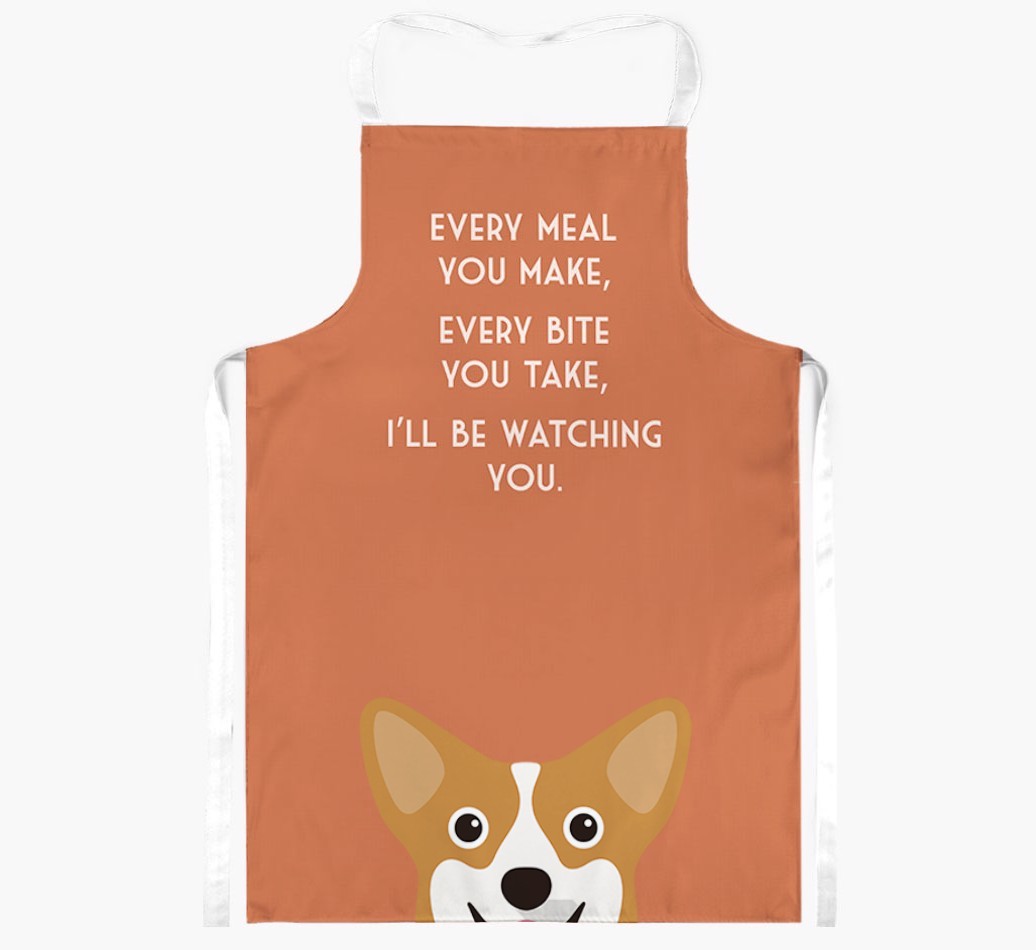 I'll Be Watching You: Personalized {breedFullName} Apron