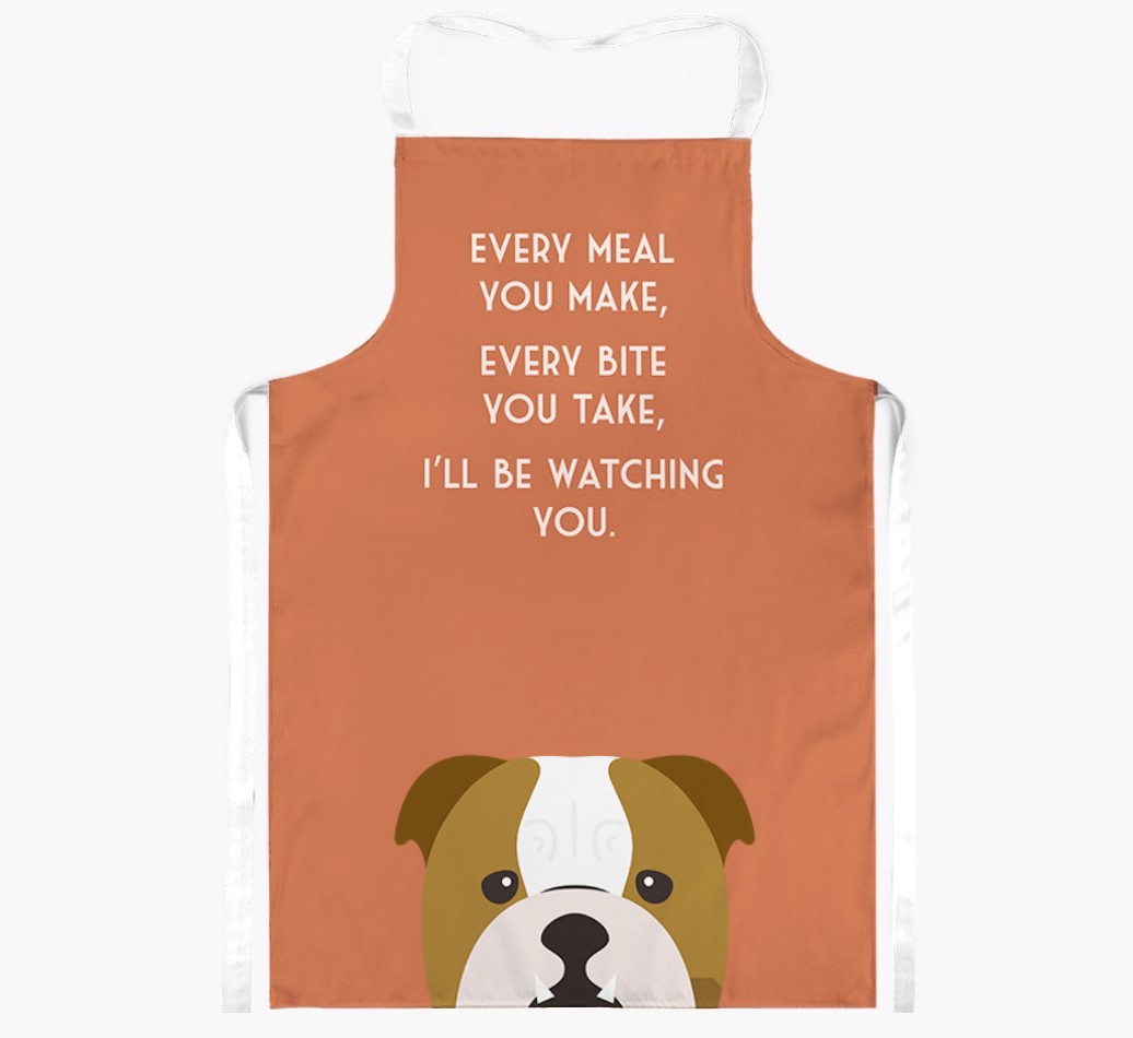 I'll Be Watching You: Personalised {breedFullName} Apron