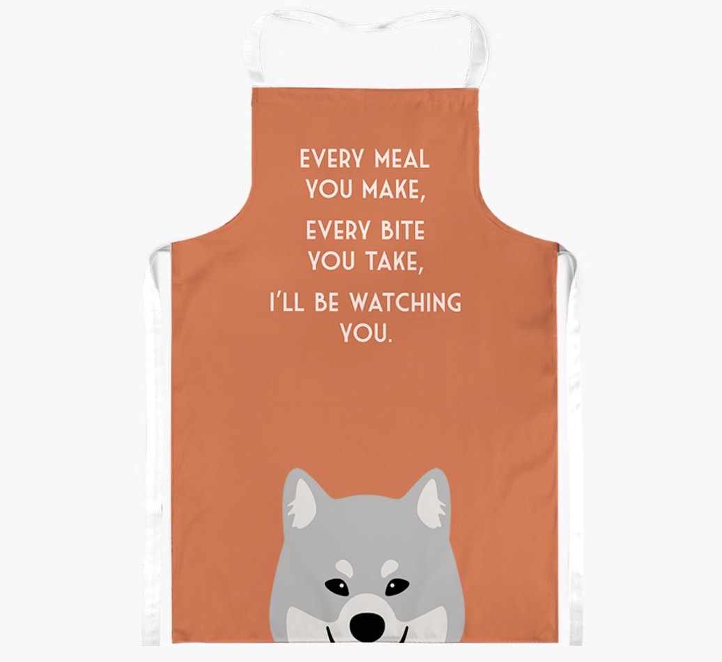 I'll Be Watching You: Personalised {breedFullName} Apron