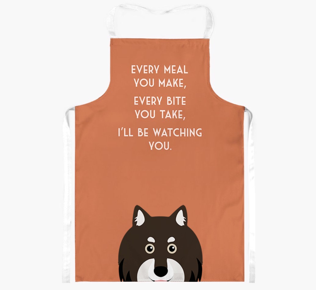 I'll Be Watching You: Personalised {breedFullName} Apron