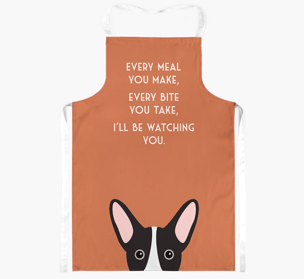 I'll Be Watching You: Personalised {breedFullName} Apron