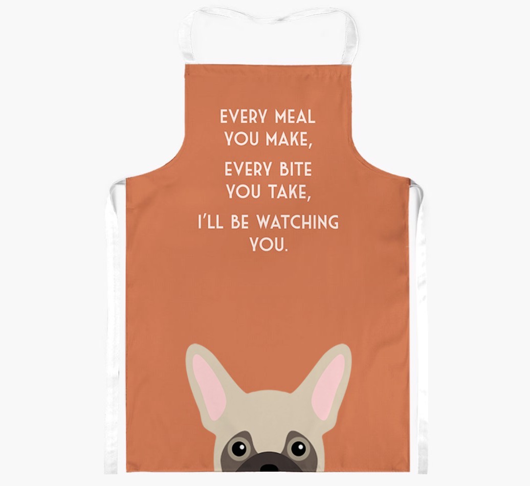I'll Be Watching You: Personalised {breedFullName} Apron