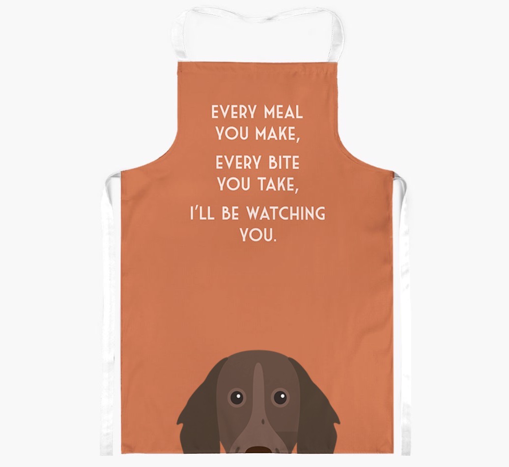 I'll Be Watching You: Personalised {breedFullName} Apron