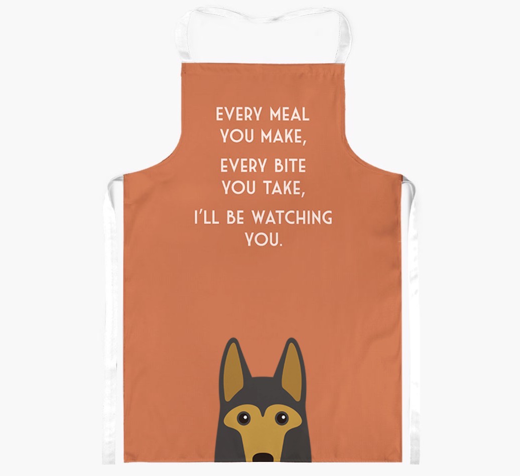 I'll Be Watching You: Personalised {breedFullName} Apron