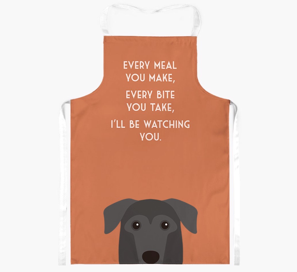 I'll Be Watching You: Personalized {breedFullName} Apron