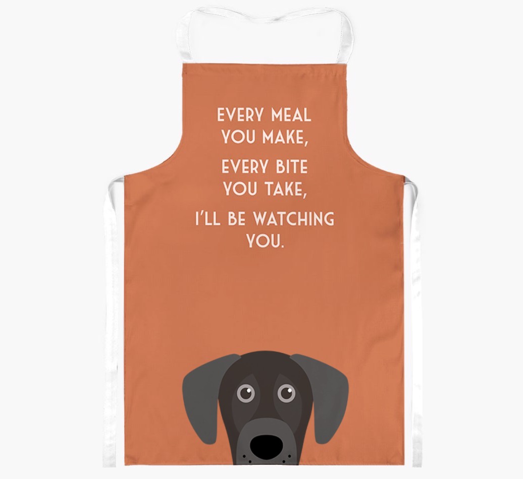 I'll Be Watching You: Personalised {breedFullName} Apron