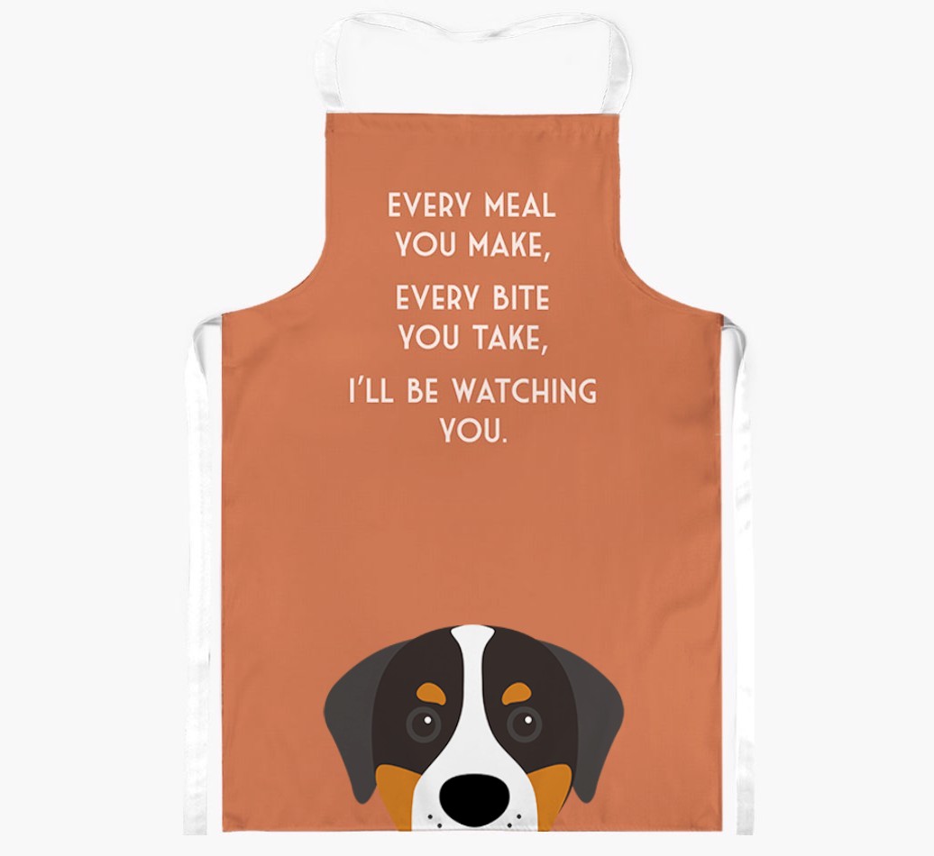 I'll Be Watching You: Personalised {breedFullName} Apron