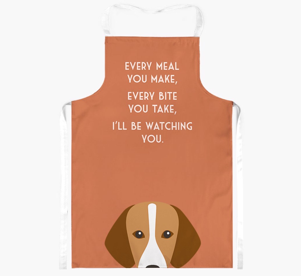 I'll Be Watching You: Personalised {breedFullName} Apron
