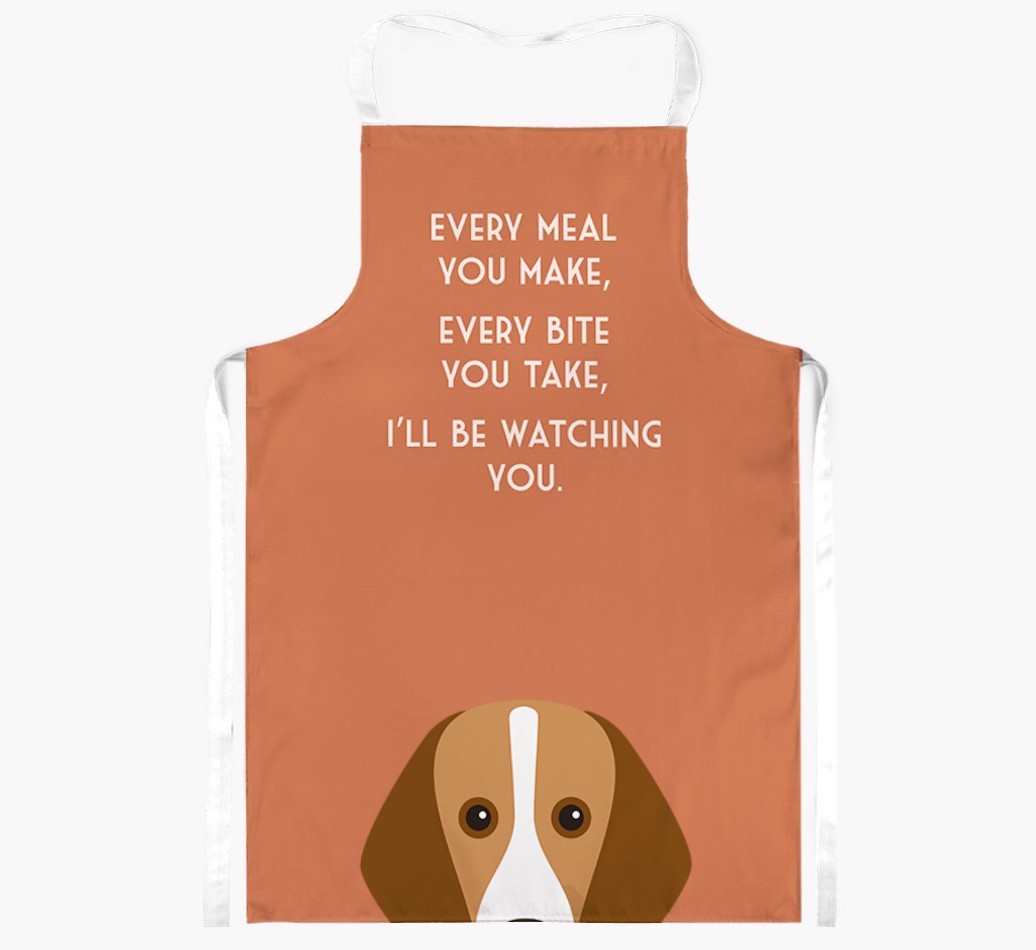 I'll Be Watching You: Personalised {breedFullName} Apron