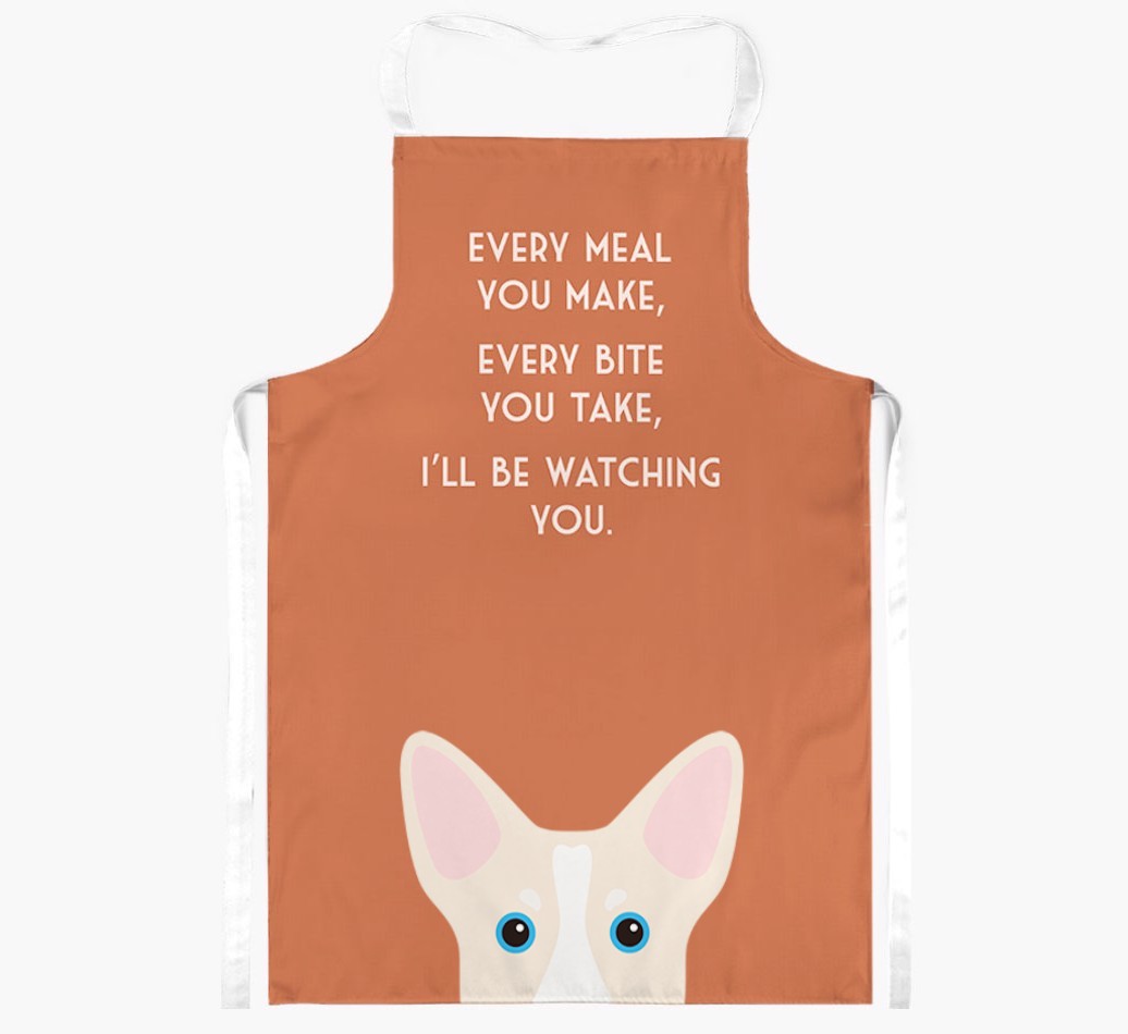 I'll Be Watching You: Personalised {breedFullName} Apron