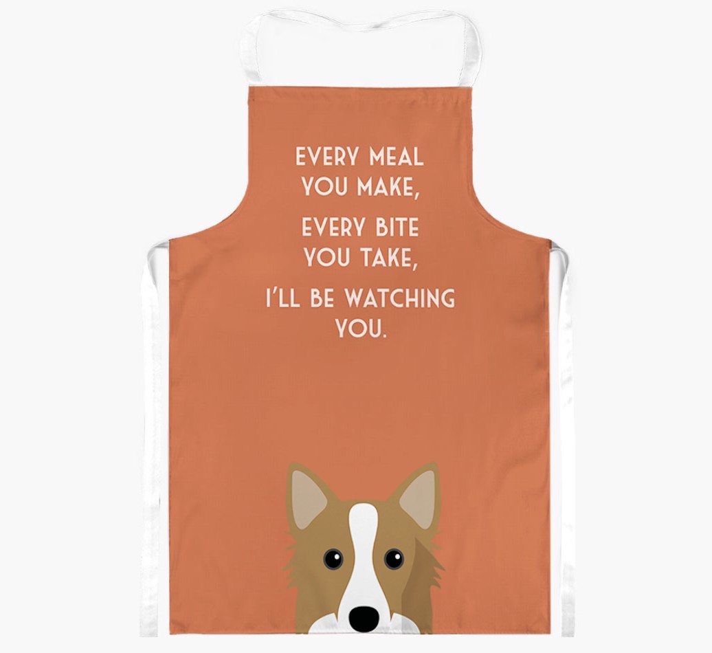 I'll Be Watching You: Personalised {breedFullName} Apron