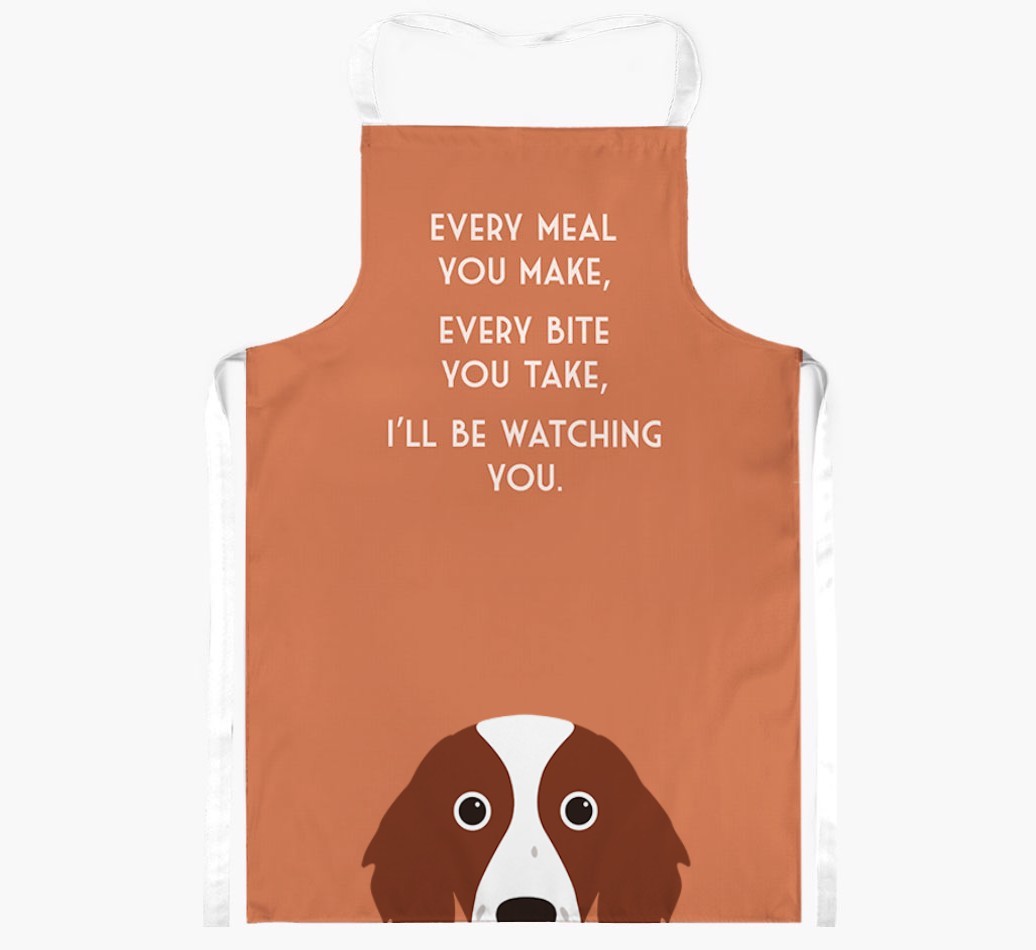 I'll Be Watching You: Personalised {breedFullName} Apron